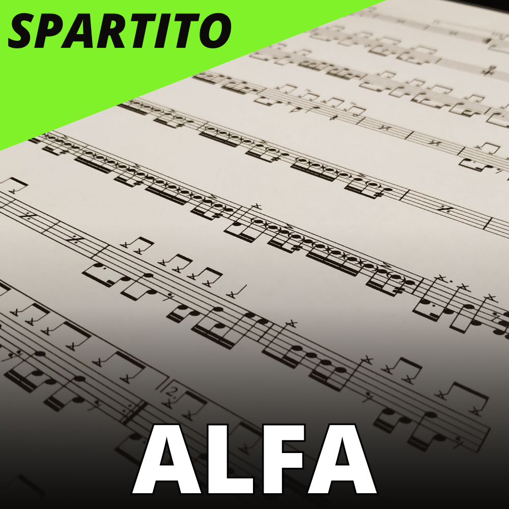 Alfa - Vabbè ciao (drum sheet music)