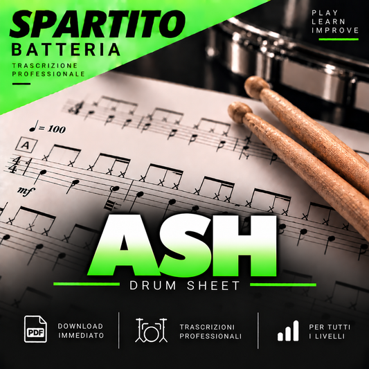 Ash - Shining light (drum sheet music)