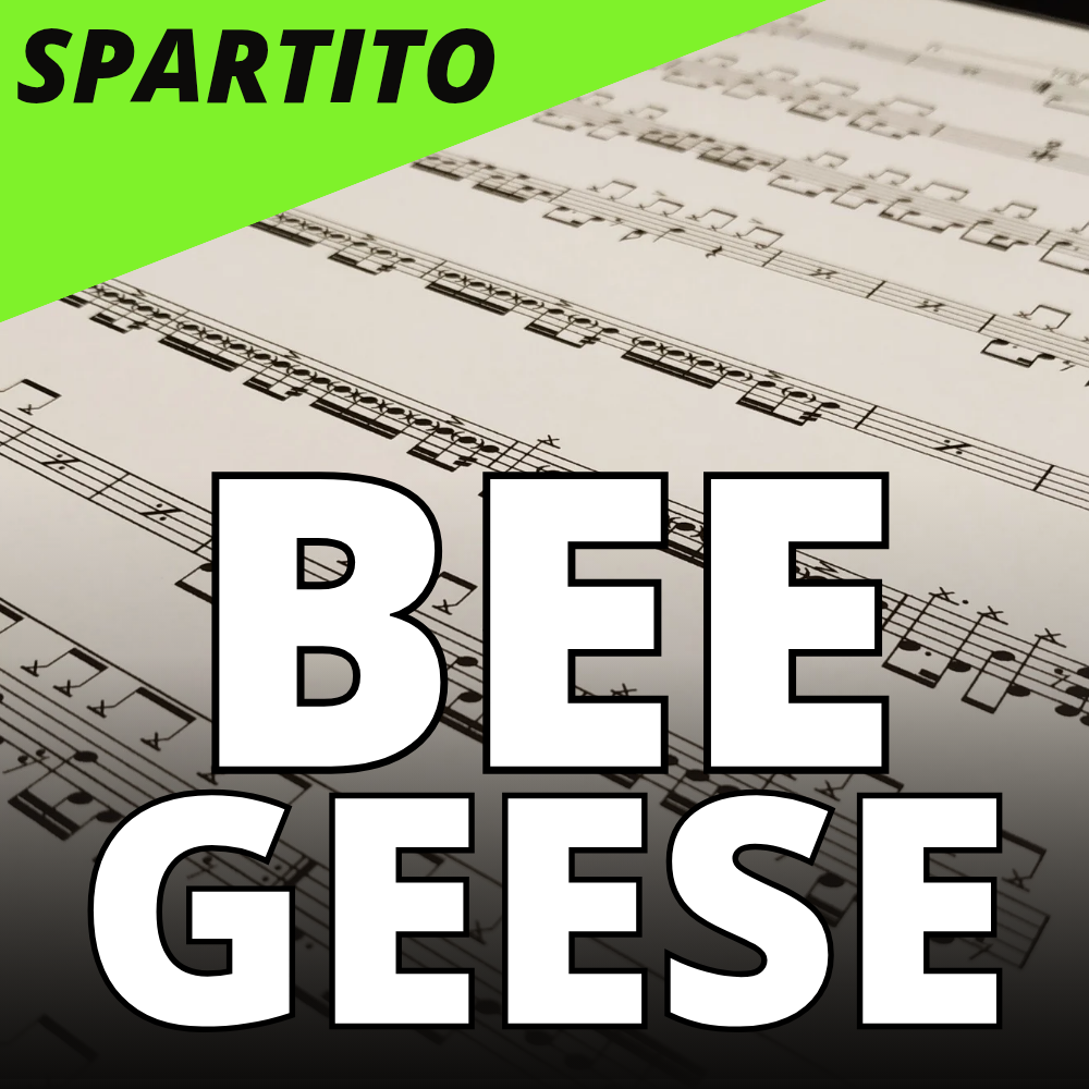 Bee Gees - Stayin' Alive (Rock Cover by Sershen & Zaritskaya) - (drum sheet music)