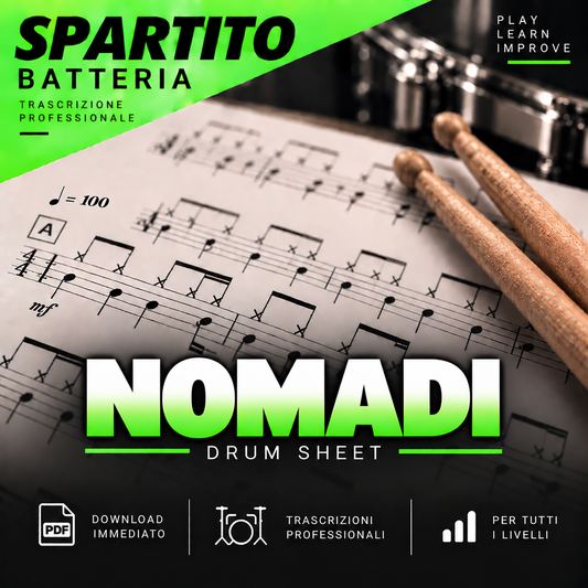 Nomadi - Io vagabondo (drum sheet music)