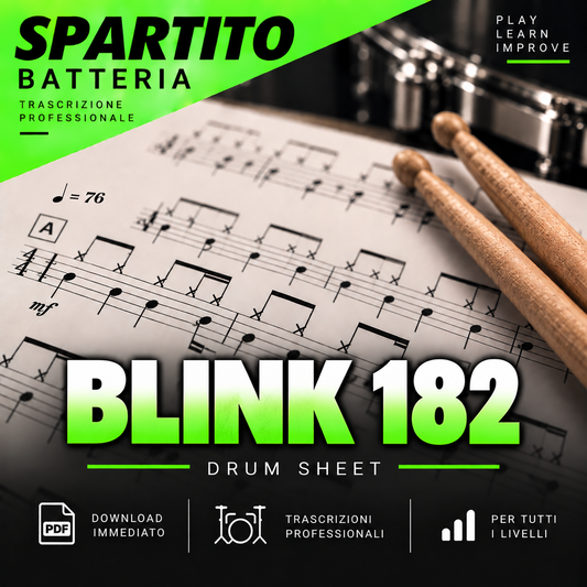 Blink 182 - I'm Lost without you (drum sheet music)