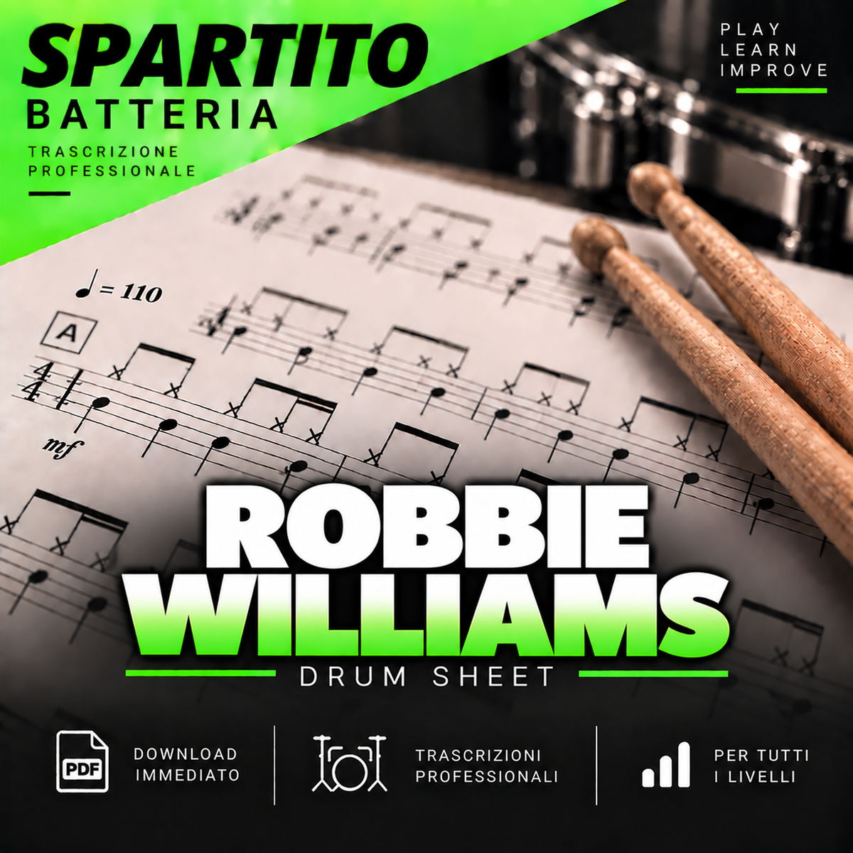 Robbie Williams - Love my Life (drum sheet music)