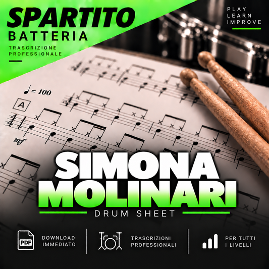 Simona Molinari - Egocentrica (RadioitaliaLive) (drum sheet music)
